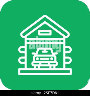 Garage Vector Icon Design Illustration Stock Vector