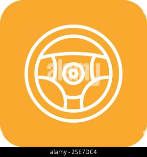 Steering wheel Vector Icon Design Illustration Stock Vector