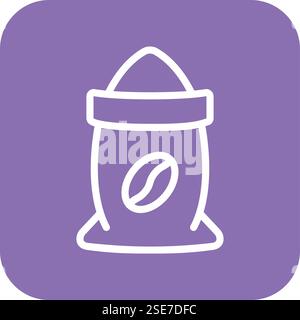 Coffee Bag Vector Icon Design Illustration Stock Vector