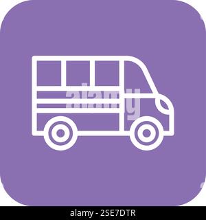 Van Vector Icon Design Illustration Stock Vector