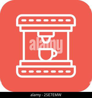 Coffee Maker Vector Icon Design Illustration Stock Vector