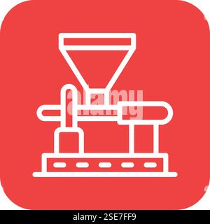 Coffee Mill Vector Icon Design Illustration Stock Vector