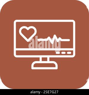 Desktop Vector Icon Design Illustration Stock Vector
