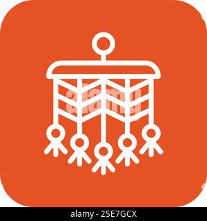 Macrame Vector Icon Design Illustration Stock Vector