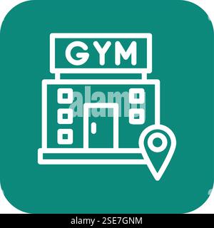 Gym Location Vector Icon Design Illustration Stock Vector
