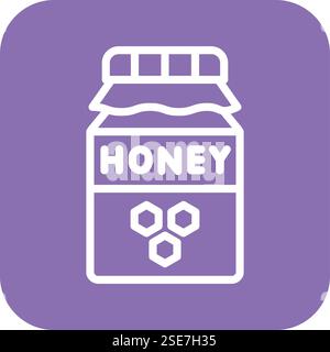 Honey Jar Vector Icon Design Illustration Stock Vector