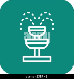 Fountain Vector Icon Design Illustration Stock Vector