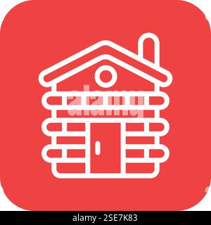 Cabin Vector Icon Design Illustration Stock Vector