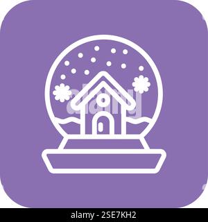 Snow globe Vector Icon Design Illustration Stock Vector