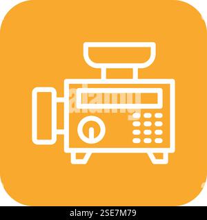 Meat Grinder Vector Icon Design Illustration Stock Vector