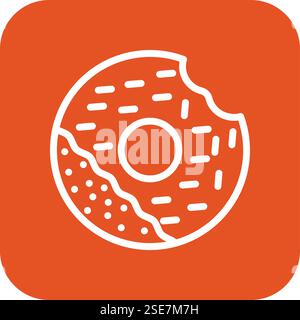 Donut Vector Icon Design Illustration Stock Vector