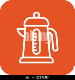 Electric Kettle Vector Icon Design Illustration Stock Vector