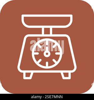 Kitchen Scale Vector Icon Design Illustration Stock Vector