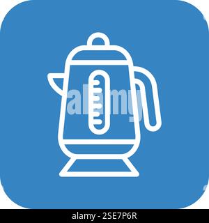 Electric Kettle Vector Icon Design Illustration Stock Vector