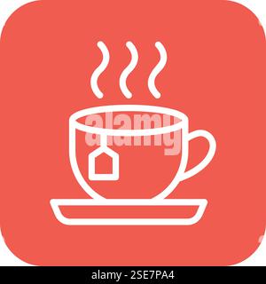 Tea Cup Vector Icon Design Illustration Stock Vector