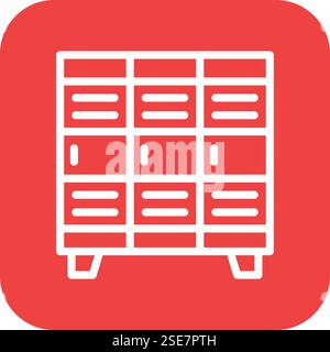 Locker Vector Icon Design Illustration Stock Vector
