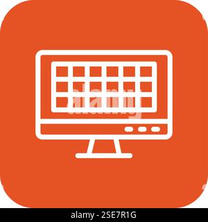 Grid Vector Icon Design Illustration Stock Vector