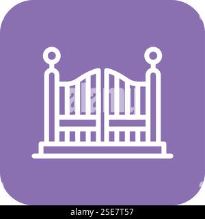 Door Vector Icon Design Illustration Stock Vector