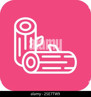 Wood Vector Icon Design Illustration Stock Vector