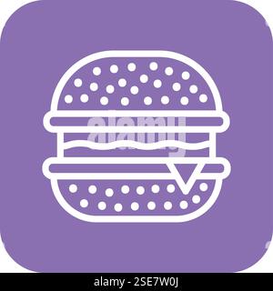 Burger Vector Icon Design Illustration Stock Vector