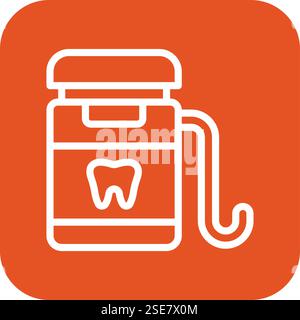 Dental Floss Vector Icon Design Illustration Stock Vector
