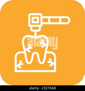 Dental Drill Vector Icon Design Illustration Stock Vector