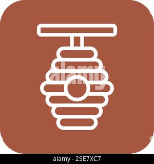 Beehive Vector Icon Design Illustration Stock Vector