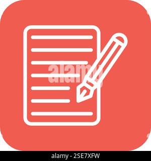 Caligraphy Vector Icon Design Illustration Stock Vector