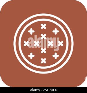 Cross Stitch Vector Icon Design Illustration Stock Vector