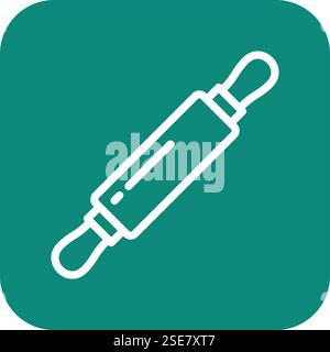 Rolling Pin Vector Icon Design Illustration Stock Vector