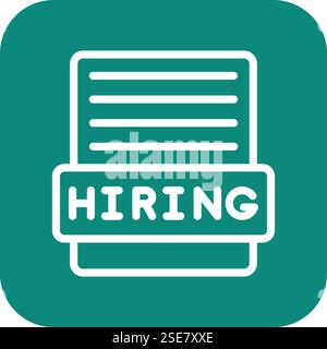 Hiring Vector Icon Design Illustration Stock Vector