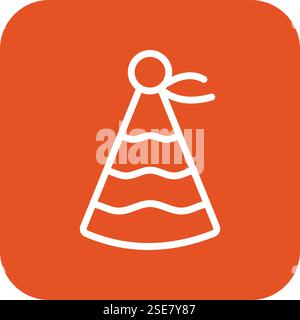 Party hat Vector Icon Design Illustration Stock Vector