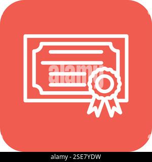 Certificate Vector Icon Design Illustration Stock Vector