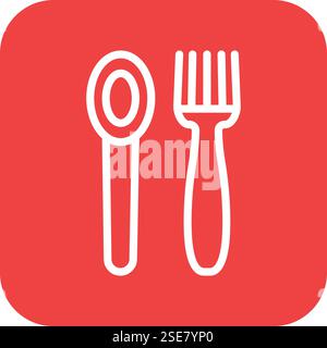 Cutlery Vector Icon Design Illustration Stock Vector