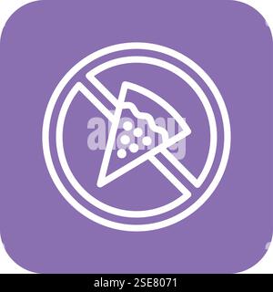 No Fast Food Vector Icon Design Illustration Stock Vector