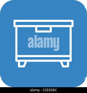 Freezer Vector Icon Design Illustration Stock Vector
