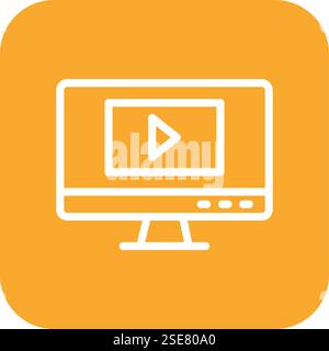 Play button Vector Icon Design Illustration Stock Vector
