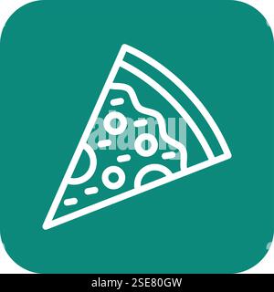 Pizza Slice Vector Icon Design Illustration Stock Vector