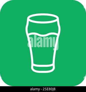 Glass Vector Icon Design Illustration Stock Vector
