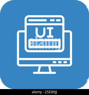 User interface Vector Icon Design Illustration Stock Vector