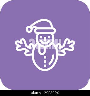 Snowman Vector Icon Design Illustration Stock Vector