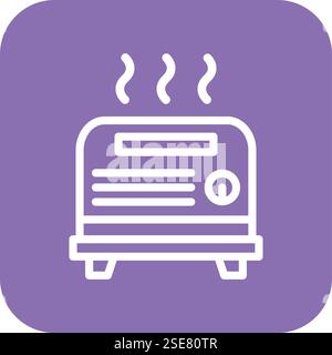 Toaster Vector Icon Design Illustration Stock Vector