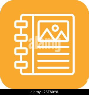 Binder Vector Icon Design Illustration Stock Vector