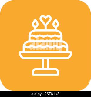 Cake Vector Icon Design Illustration Stock Vector