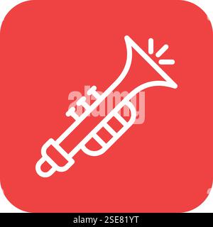 Trumpet Vector Icon Design Illustration Stock Vector