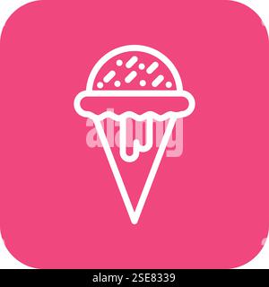 Ice cream Vector Icon Design Illustration Stock Vector