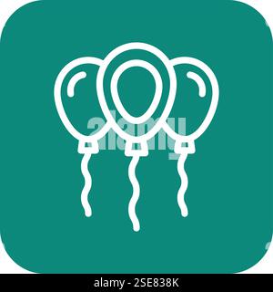 Balloons Vector Icon Design Illustration Stock Vector
