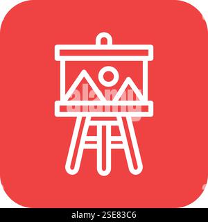 Art Gallery Vector Icon Design Illustration Stock Vector