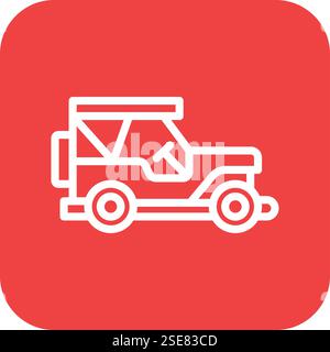 Jeep Vector Icon Design Illustration Stock Vector