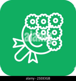 Bouquet Vector Icon Design Illustration Stock Vector